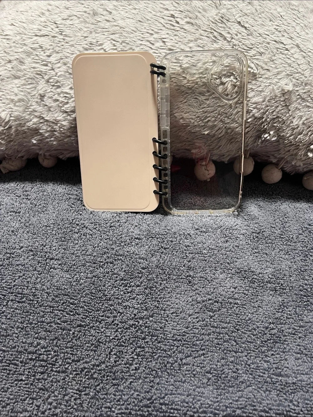 Composition Heart Notebook Phone Stand - Pink & Black 16 plus case